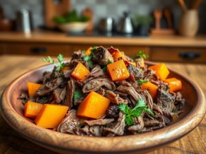 Carne Seca Paleo Refogada com Abóbora