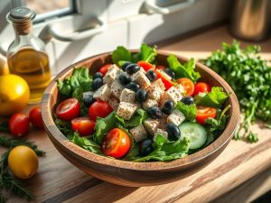 Salada Paleo de Atum com Azeitonas Kalamata