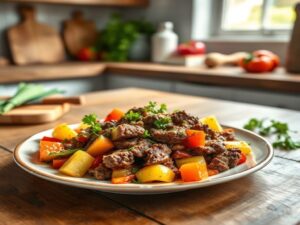Carne Moída Brasileira Proteica TM6 com Legumes Mediterrâneos